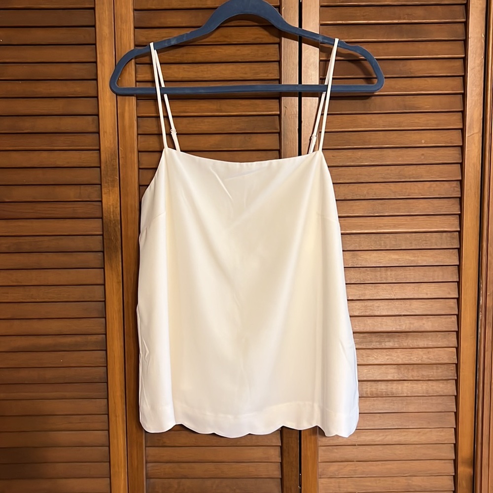 J Crew Factory Scalloped top NWT